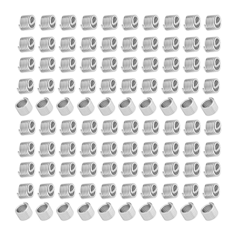 [Australia - AusPower] - M6 Helicoil Kit 6Mm Helicoil 304 Stainless Steel 100 Pcs 304 Stainless Steel Screw Wire Sleeve Thread Repair Insert Assortment Kit M6X1.0X1.5D 
