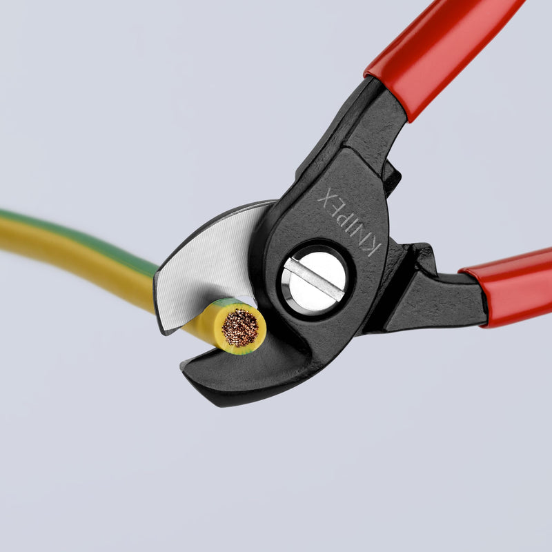 [Australia - AusPower] - KNIPEX Cable Shears, 6-1/2 In L, 1/0 AWG, Red Standard Grip 