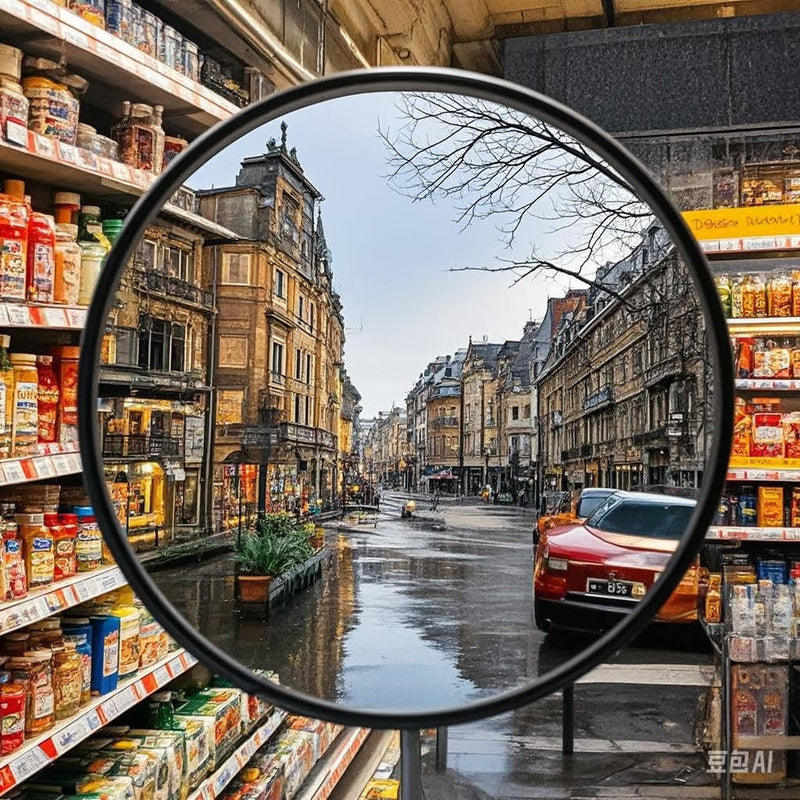 [Australia - AusPower] - 12" Acrylic Convex Mirror – Adjustable Wide Angle View Traffic Mirror for Enhanced Security Coverage in Rooms, Offices, Warehouses, Parking Lots, and Addressing Corner Blind Spot Areas 