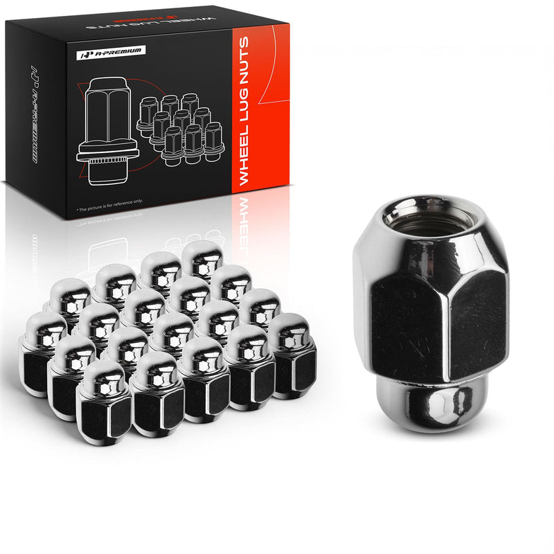 A-Premium Wheel Lug Nuts Compatible with Hyundai Santa Fe Sonata Accent Genesis Tiburon Tucson Kia Optima Sorento Sportage Spectra5 Rio5 20-PC Set 20 PCS
