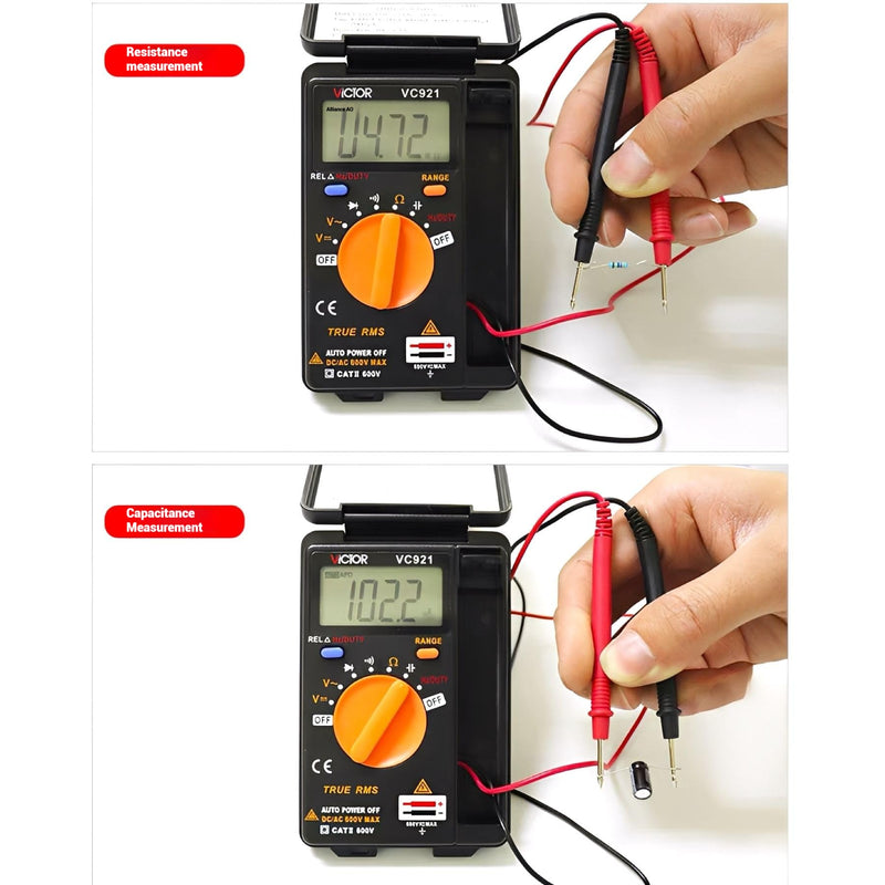 [Australia - AusPower] - VC921 4000 Pocket Digital Multi Tester Multimeter Auto Range AC/DC Voltage/Capacitance Frequency/Resistance Diode 