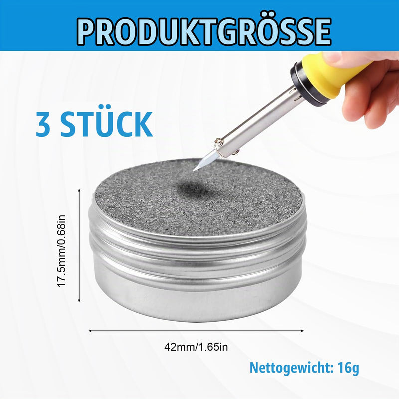 3 cans of soldering tip cleaner, soldering tips reactivator, reactivation oxidised soldering tips, used for maintenance and repair of the soldering tip (net weight: 16 g can)