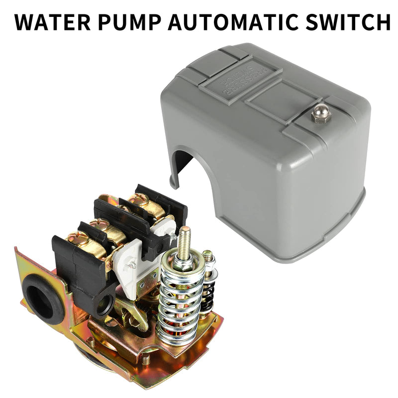 [Australia - AusPower] - Pessure Switch for Well Pump, Enmja 40-60Psi Water Pressure Switch Adjustable Differential, 1/4" Female NPT Water Pump Pressure Control Switch 