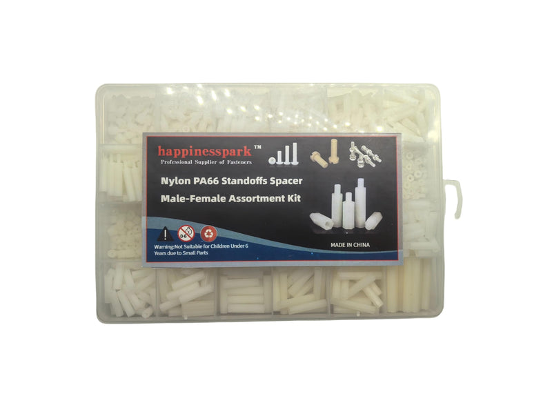 [Australia - AusPower] - M2 Total 880PCS Nylon PA66 Plastic White Metric Male-Female Hex Standoffs Spacer Length 4-30mm,Motherboard Threaded Pillar Plain Finish, Fits Circuit Board Screws Bolts M2 
