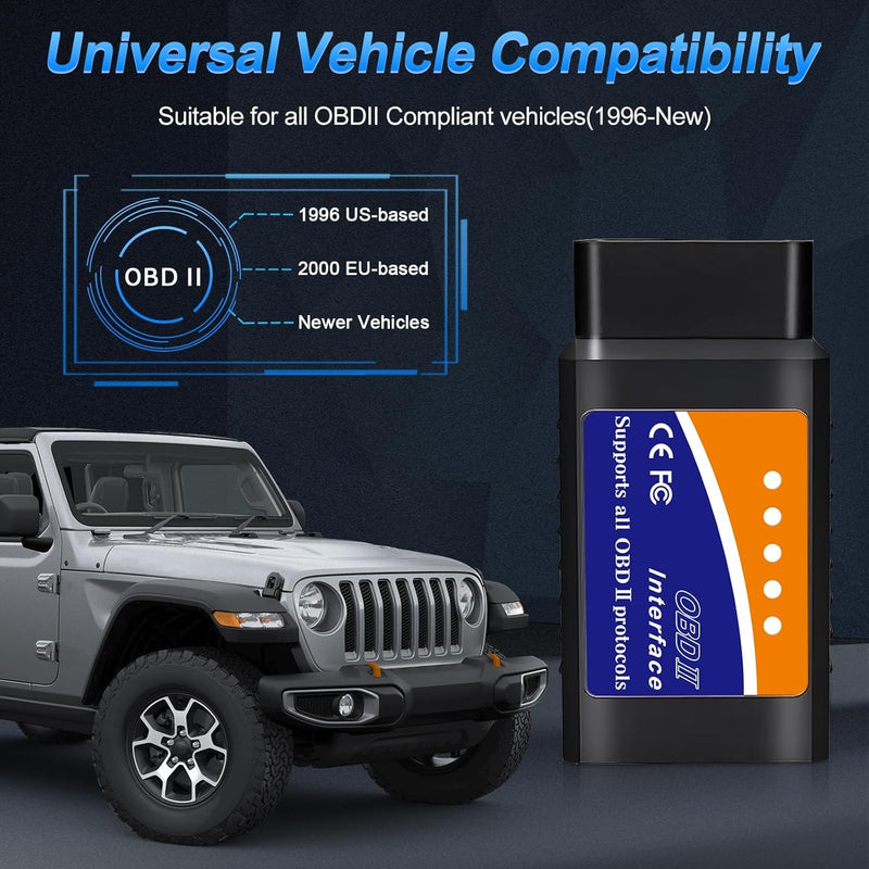 [Australia - AusPower] - Digital Multimeter，OBD2 Scanner Bluetooth，Voltmeter Continuity Ohm Volt Amp DC AC Current Resistance Diodes 2000 Counts Electrical Test Meter with Leads Backlight LCD Display 