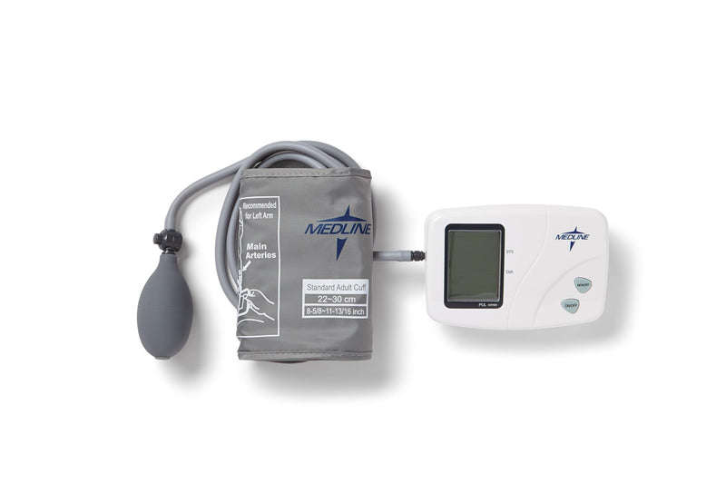 [Australia - AusPower] - Medline Pro Semi-Automatic Adult Digital BP Monitor with Hypertension & Heartbeat Detection 