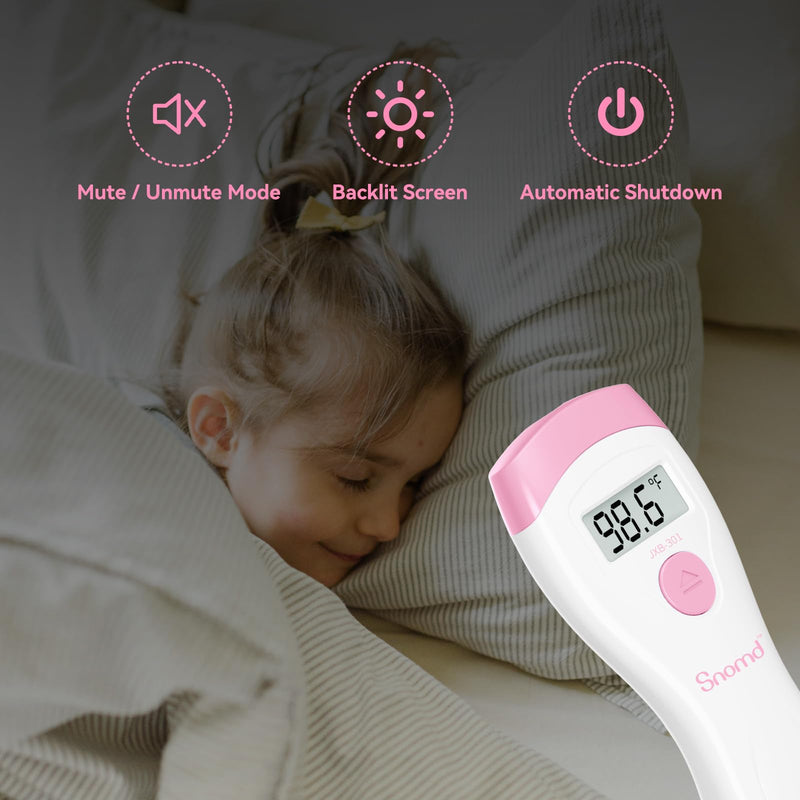 [Australia - AusPower] - Non-Touch Forehead Thermometer, Digital 2-in-1 Infrared Thermometer for Adults, Kids, and Babies with Fever Alarm, Instant Reading, Medical-Grade Accuracy 