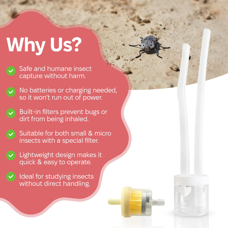 [Australia - AusPower] - Insect Pooter | Insect Capture Device for Budding Entomologist and Kid Biologist by Snout and Shell 