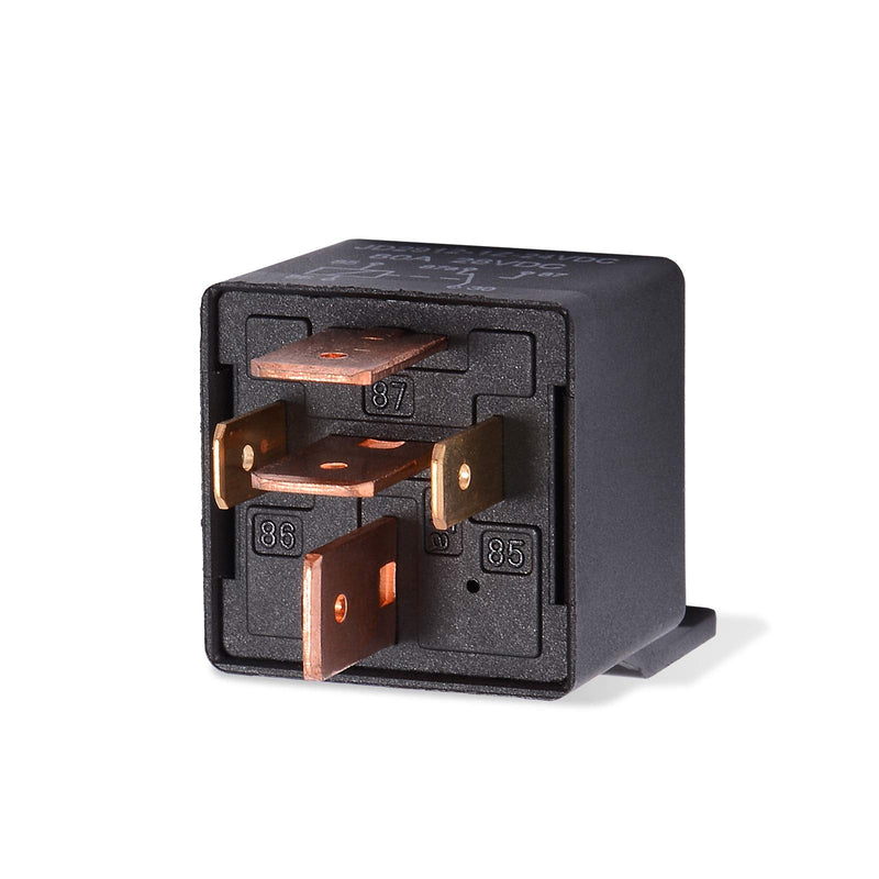 [Australia - AusPower] - EHDIS 5 Packs Car Relay with Harness Truck Motor Heavy Duty 5-Pin 80A 12V On/Off Normally Open SPDT Relay Socket Plug 5 JD2912-1Z-12VDC 80A 14VDC 