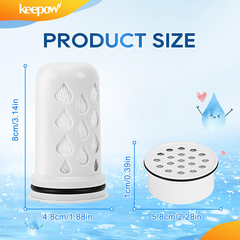 KEEPOW Water Filter Replacement for Lifestraw Home Dispenser 18 C/Glass 7 C/Plasti 10 C/Plastic Pitcher 7 C, 6 Activated Carbon + Ion Exchange Filter & 1 Membrane Micro Filter 6+1 Pack
