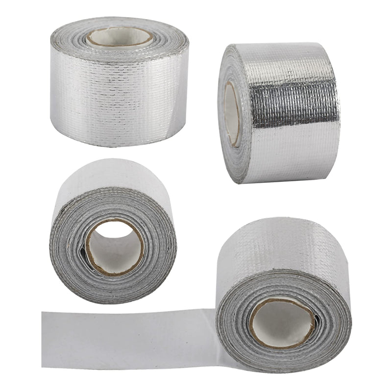 Self-Adhesive Heat Reflective High Temperature Tape - Fiberglass Heat Shielding Foil Tape (1.5 Inch 14.76FT)
