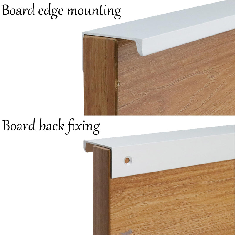 3.15 Inch Silver Finger Pulls for Cabinet 30Pcs, 2.52 Inch Hole Spacing, Aluminum Alloy Edge Pulls Furniture Handle, Back Mount Concealed Handles for Cupboard, Drawer, Dresser, Wardrobe 80mm/3.15" Straight Edge