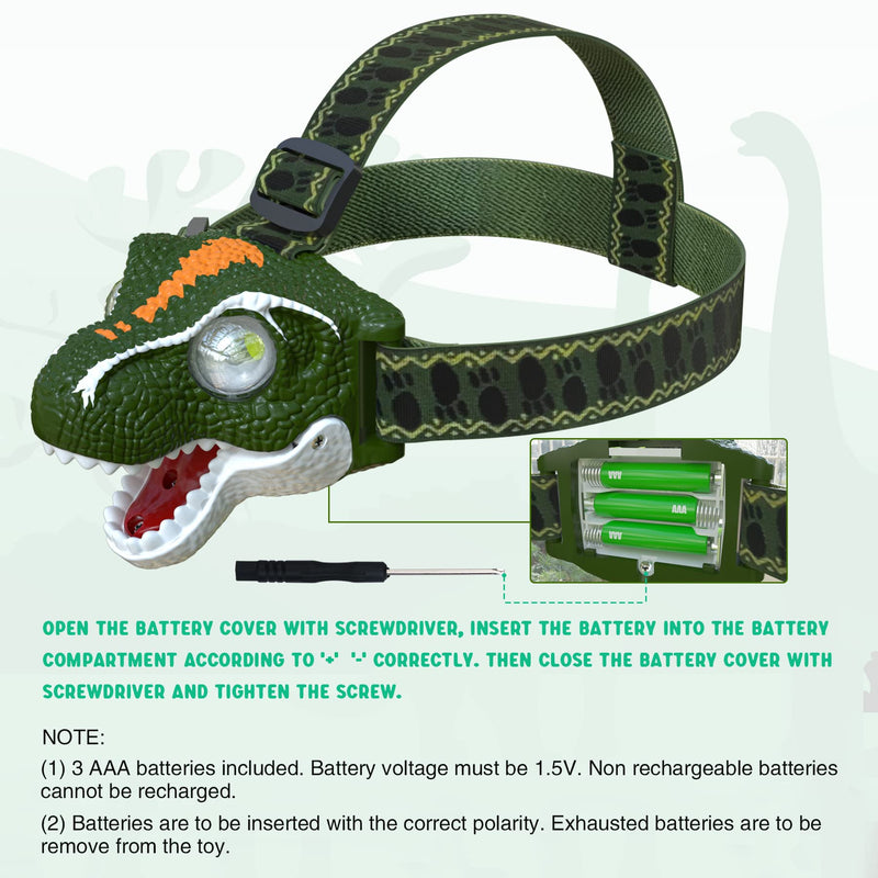 [Australia - AusPower] - SEVENKA Rechargeable Penlights & Dinosaur Headlamp 