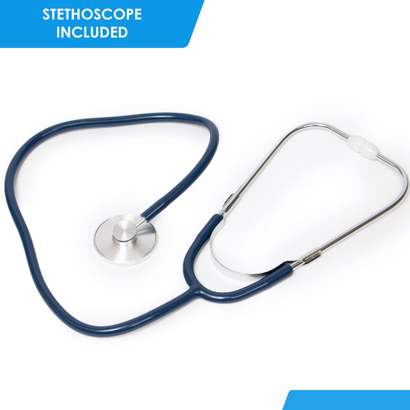 [Australia - AusPower] - Primacare DS-9194 Classic Series Pediatric Blood Pressure Kit, Long Lasting Latex Inflation System with Stethoscope and Leatherette Case 