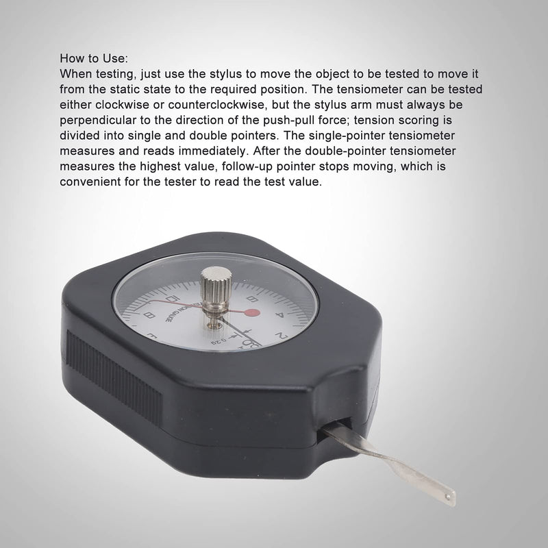 [Australia - AusPower] - Dial Tension Gauge, Portable Gram Force Meter 10g Measurement Value Compact 0.2g Graduation Value for Relay Contact Pressure for Electronic Switch 