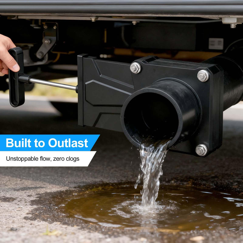 3" RV Waste Dump Gate Valve Body for Black/Grey Tank Sewer Drain Knife Valve Plumbing Replacement for Campers Trailers Motorhomes