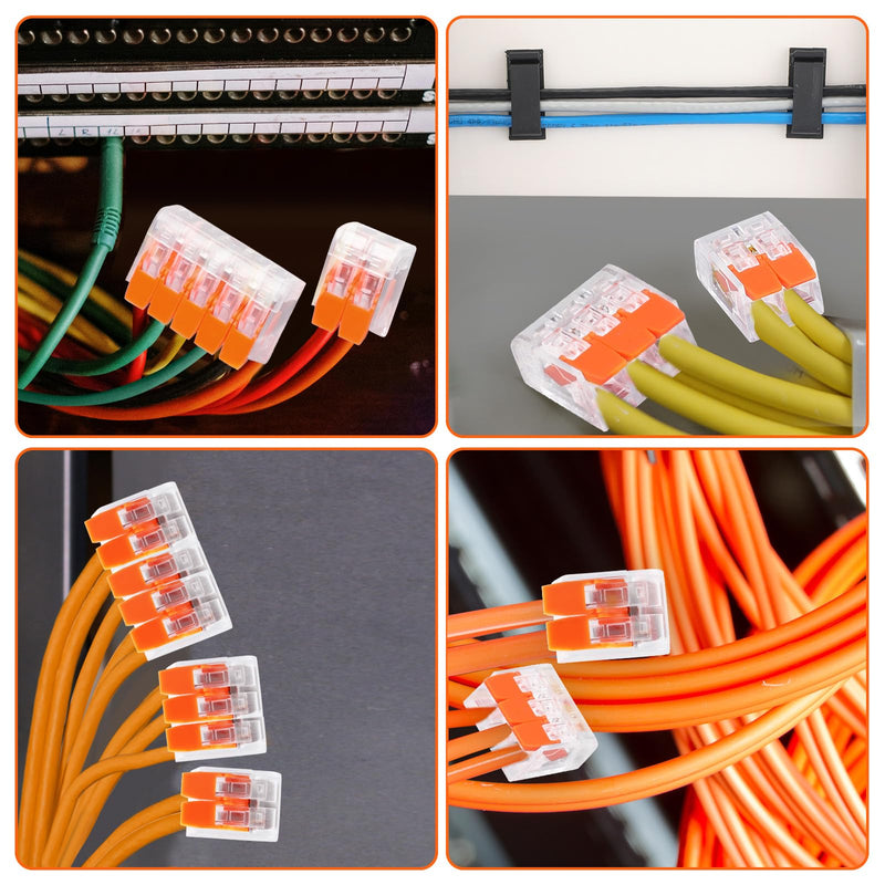 Terminals, 3-Pin, Pack of 30 Cable Connectors, Reusable Clamps for Electrical Installations | Cable Clamps for 0.14-4mm² Conductors, Terminal Blocks, Connection Terminals for Electrical Installations & Fixed Cables THBAP0082A030EU