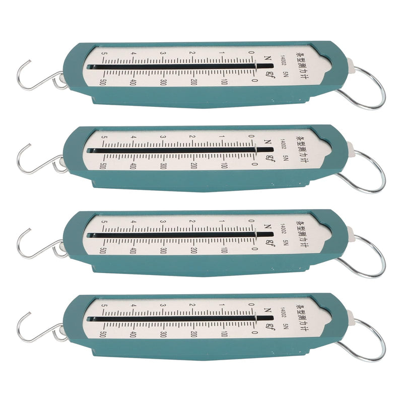 [Australia - AusPower] - HAOHIZE Spring Force Meter, Pack of 4 Spring Force Gauge 5N Precise Portable Bar Force Meter for Physical-Mechanical Experiments 