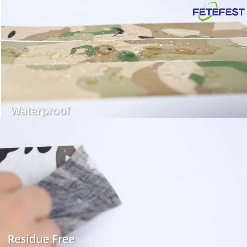 Camo Tape Camouflage Tape No Residue, Non-Reflective 2" by 30Yard with Various Camo Patents Maple Camo