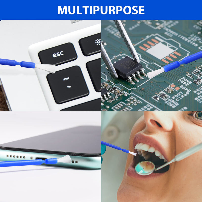 [Australia - AusPower] - 400 PCS Disposable Dental Micro Brushes Dental Applicator with Bendable Tips, Disposable Applicators Microbrush Blue Micro Swabs 