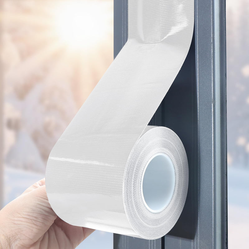 Birllaid White Window Sealing Tape, Window AC Tape, 3 Inch x 65 FT Waterproof Blocker for Cold Heat Air, Windproof, No Residue Strong adheisve