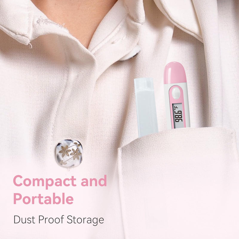 [Australia - AusPower] - Clinical Digital Thermometer for Adults and Babies, Oral Armpit and Rectal Temperature Thermometer for Fever with Alarm, Flexible Tip DT008 