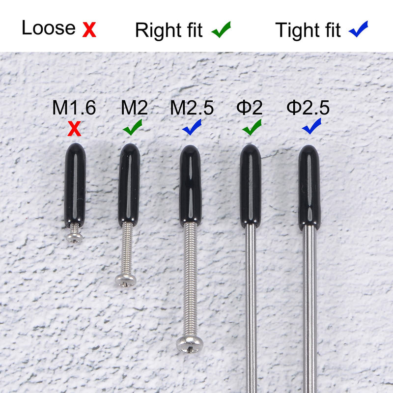 [Australia - AusPower] - uxcell 50pcs Rubber End Caps 3mm(1/8") ID Vinyl PVC Round Tube Bolt Cap Cover Screw Thread Protectors Clear 