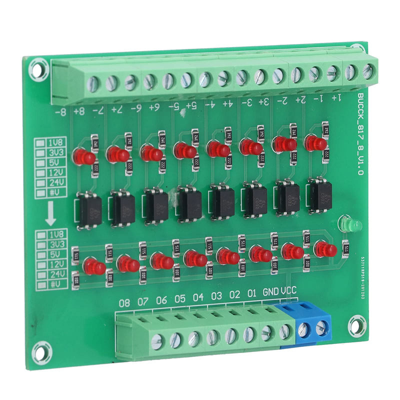 8 Channel Optical Isolation Module 24V to 5V Optocoupler PLC Signal Converter Board for Signal Isolation