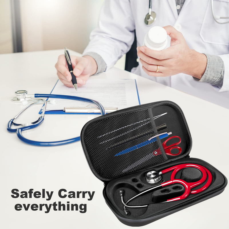 [Australia - AusPower] - Stethoscope Case Bag,Shockproof Stethoscope Carrying Case, Portable Lightweight Stethoscope Storage Bag for Nurses Doctors Travel Black 