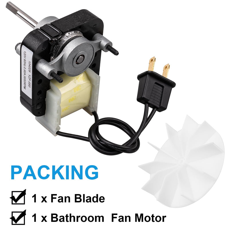[Australia - AusPower] - Universal Bathroom Vent Exhaust Fan Motor Replacement Motors Kit, Fit for Nu-Tone Br-oan Exhaust Vent Fan Motor 120V 50CFM, with Blower Wheel 