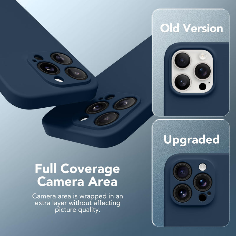 [Australia - AusPower] - Magnetic for iPhone 15 Pro Case, Compatible with MagSafe, [Full Camera Protection][2 Screen Protectors] Silicone Shockproof Protective Phone Case for iPhone 15 Pro 6.1", Cobalt Blue 