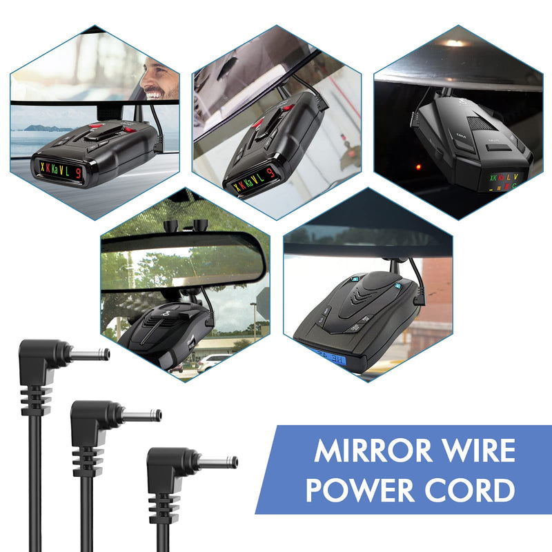 [Australia - AusPower] - Radar Detector Hardwire Power Cord, Rearview Mirror Plug Cable, with Inline Fuse Holder,Suitable for Uniden Escort Beltronics Valentine One Cobra Whistler Radar Detector,3-Piece Set,13.7'' (DC3.5) Medium-13.7in DC3.5 