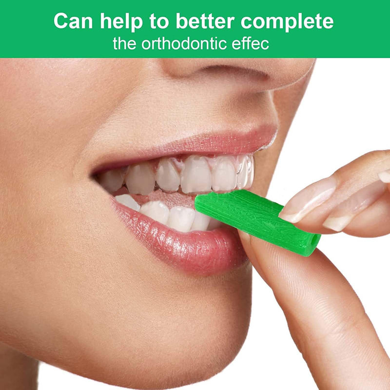 Aligner Chewies Pack of 10 Green Aligner Tray Seater Aid for Aligner Trays - Chompers for Better Fit & Adjustment