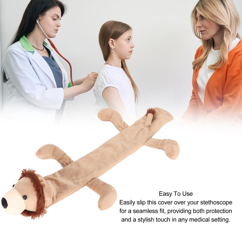 [Australia - AusPower] - Stethoscope Covers, Animal Shape Plush Stethoscope Sleeve Stethoscope Cover Scrunchie, Eye Catching Stethoscope Cover Sleeve Stethoscope Accessories for Hospital Nurses Doctors Lion Shape 