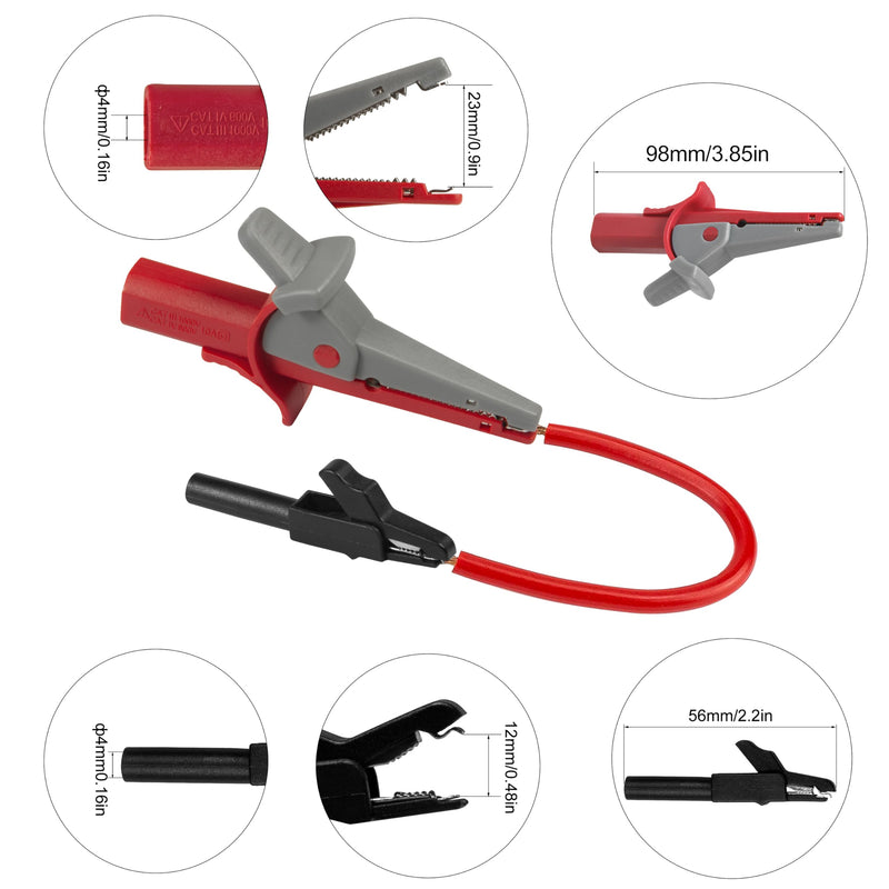 [Australia - AusPower] - 27PCS Multimeter Test Leads Kit,Professional and Upgraded Test Leads Set with Alligator Clips, Test Hook Clip, Banana Plug and Piercing Probe Clip for Multimeter Electrical Testing 