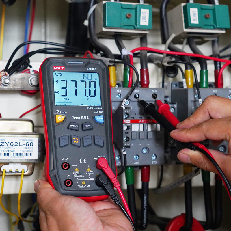 [Australia - AusPower] - UNI-T Digital Multimeter Smart,UT60S True RMS,9999 Counts 1000V AC DC Voltmeter Ammeter Capacitor Temperature,Fully Automatic Anti-Burn Intelligent Multimeter Tester UT60S 