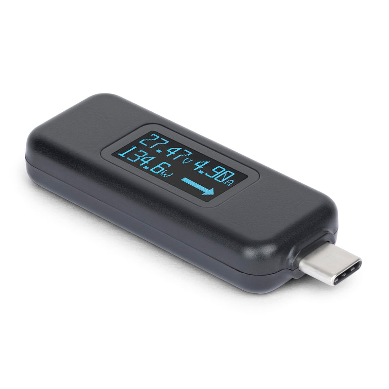 [Australia - AusPower] - StarTech.com USB-C Power Tester, Digital Multimeter, Bi-Directional Voltage and Current Meter, 240W PD EPR, Cable/Port Tester 