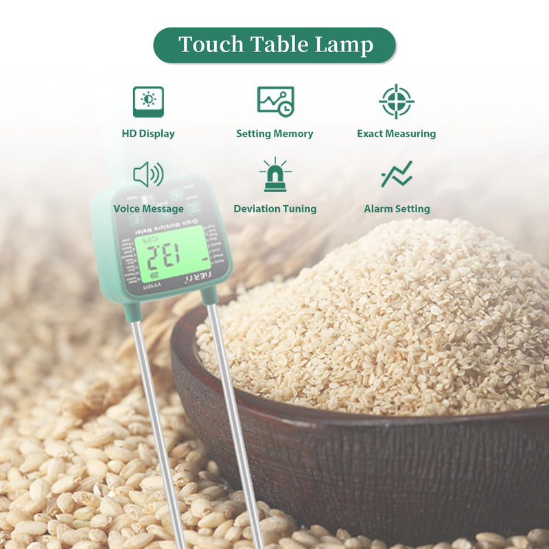 [Australia - AusPower] - Portable Hay Moisture Meter, LCD Digital Tool Moisture Meter, Wheat Soybean Grain Moisture Tester, with Voice Broadcast, for bran, Forage Grass, Testing Fibre 