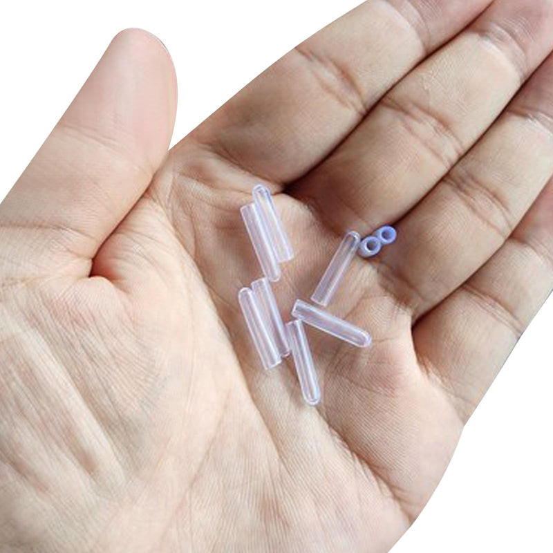 [Australia - AusPower] - uxcell 50pcs Rubber End Caps 3mm(1/8") ID Vinyl PVC Round Tube Bolt Cap Cover Screw Thread Protectors Clear 