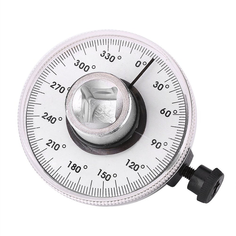 Keenso Car Rotary Protractor, 2 Pieces 1/2 Inch 360 Degree Angle Torque Angle Gauge with Adjustable Arm for 1/2 Inch Dr. Tools Ratchet/Torsion Wrench/Power Bar