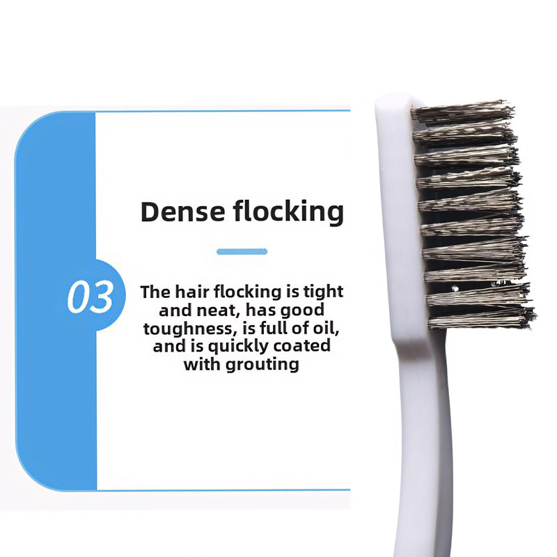 [Australia - AusPower] - Stainless Steel Wire Brushes - Heavy-Duty Reinforced Bristle Cleaning Brushes for Kitchen, Industrial Use, Walnut Carving Gaps, Rust Removal & Polishing (5-Pack, 18cm White Handle) 