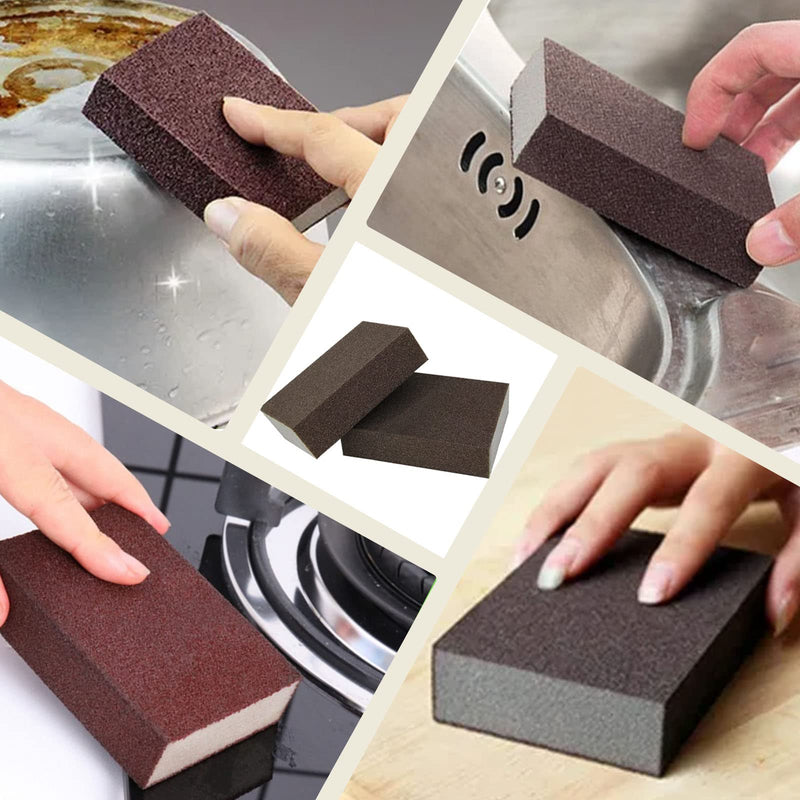 [Australia - AusPower] - Sanding Sponge, 320 Grit Assortment Sanding Block, Wet and Dry Dual-use Sander Sponges for Drywall Metal, Sandpaper Sponge for Wood, Washable and Reusable 320grit-6PCS 