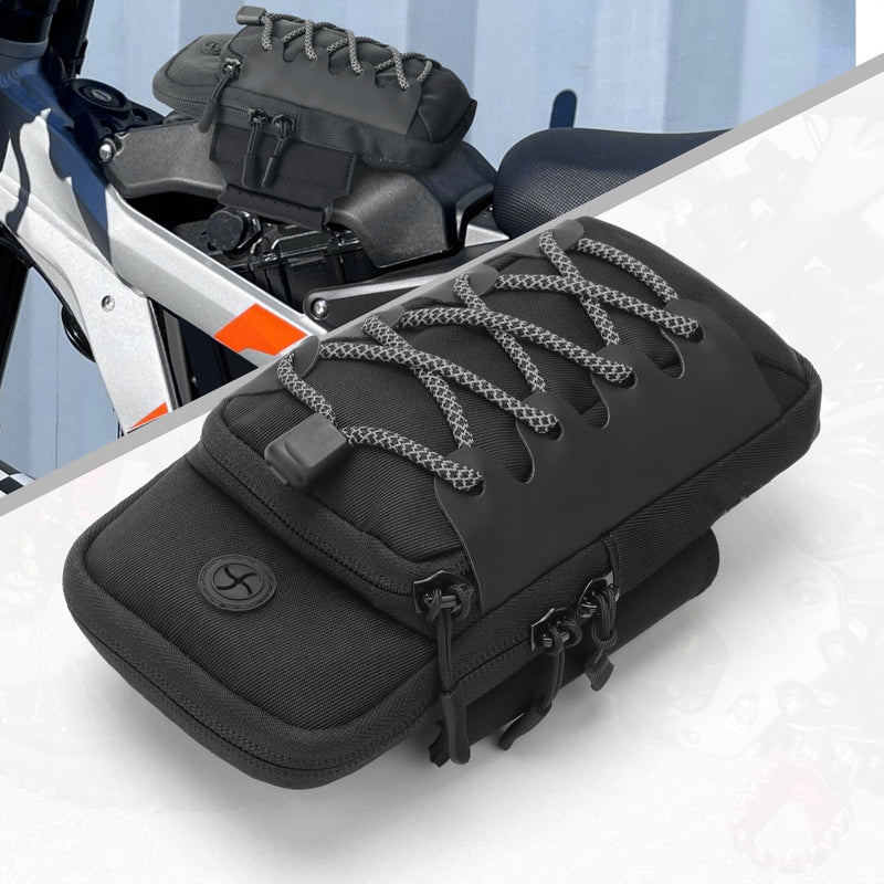 Dirt Bike Frame Bag for Surron, Front Battery Cover Storage Bag Compatible with Surron Light Bee S/X X160 X260 Talaria Sting, Waterproof Motorcycle Accessory – Black