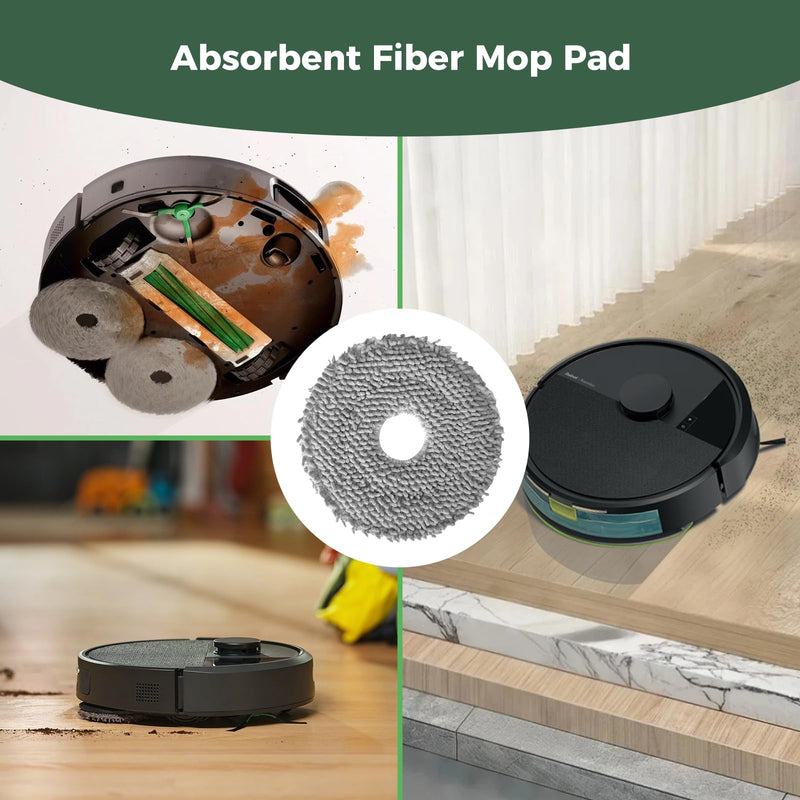 [Australia - AusPower] - 24 Pcs Accessories Kit for iRobot Roomba Plus 405 Combo/505 Combo/507 Combo Robot Vacuum Cleaner: 1 Main Brush, 6 Dust Bags, 6 Mop Pads, 4 Filters, 6 Side Brushes and 1Cleaning Brush(400/500 Series) Combo 405/505-SET24 