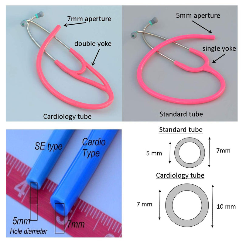 [Australia - AusPower] - Compatible Replacement Tube by CardioTubes fits Littmann(r) MasterCardiologyI(r) and Littmann(r) Cardiology III(r) Stethoscopes - 7mm Binaurals Black on Black TUBING 