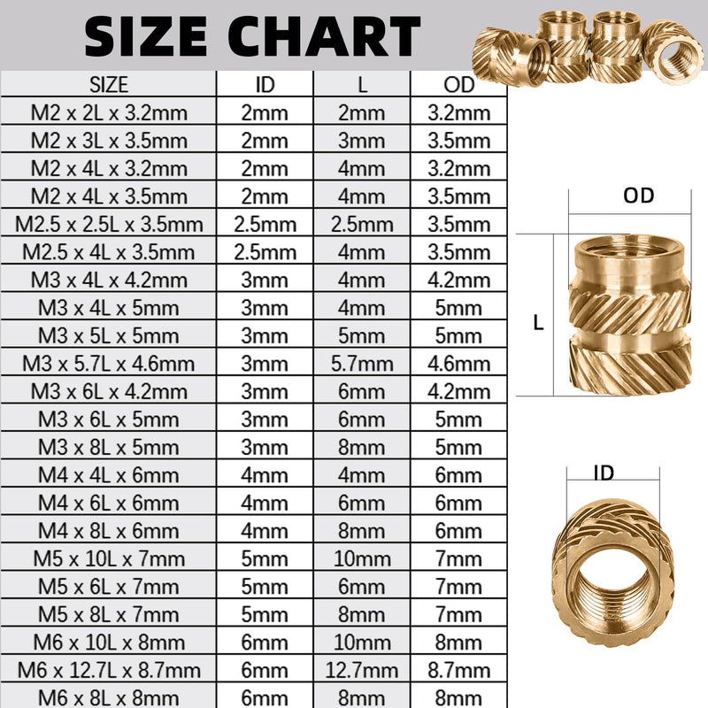 [Australia - AusPower] - M5 x 8mm L x 7mm OD Threaded Inserts, 30 PCS Metric Knurled Insert Nuts, Premium Brass Heat Seat Inserts for 3D Printing Components M5 x 8L x 7mm 