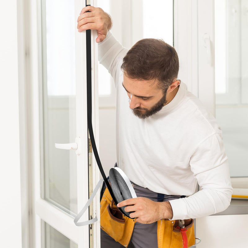 1/4in x 1/2in Weather Stripping Foam Insulation Tape, Doors, Windows, Sliding Door, A/C, Soundproofing, Draft Stopper, Shock Absorption (1/4" T x 1/2" W x 15 Ft L) 1/4" T x 1/2" W