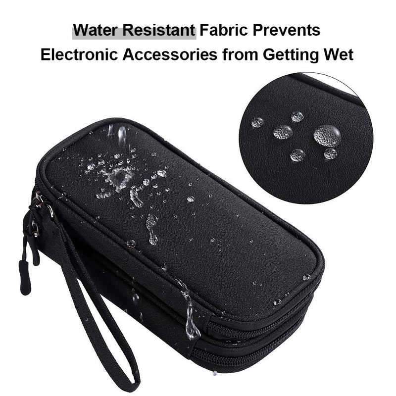 [Australia - AusPower] - DDgro Travel Accessories Organizer Electronics Pouch for Keeping Certificates Charger/Power Bank/Cables/Mouse/Earphone (Medium, Black) Black-Medium Medium 