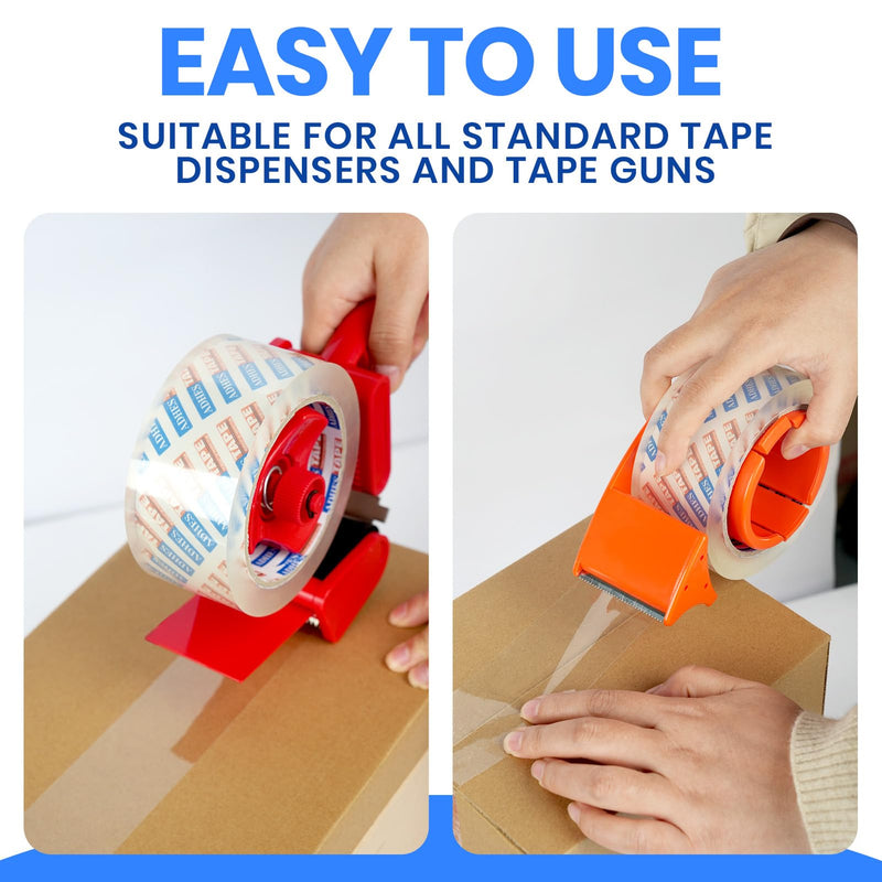 ADHES Packing Tape Shipping Tape Packaging Tape for Moving Boxes Heavy Duty Clear, 55M Per Roll 1.88 Inch Width,2.7Mil 1.88in x 60yd x 2.7mil 6