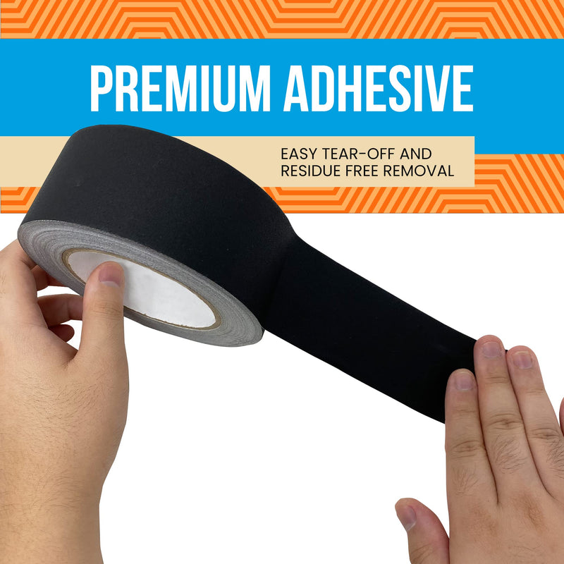 Reli. Gaffers Tape, Black | 2 Rolls | 3" x 30 Yards Per Roll (60 Yards Total) | Heavy Duty Gaff Tape/Gaffer 2 Inch Wide | Black Cloth for TV Production/Filming, Cables/Electrical Cords